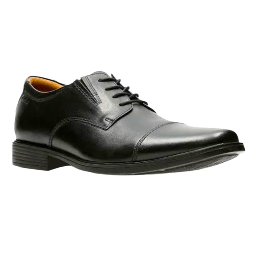 CLARKS TILDEN CAP OXFORD black DRESS SHOES men’s size 9.5 9 1/2